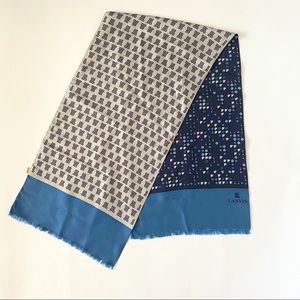 Vintage 70s Lanvin Geometric Silk Scarf